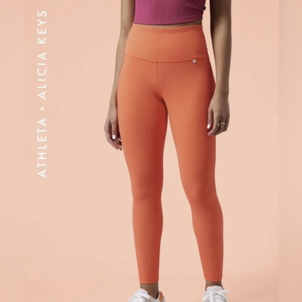 Athleta X ALICIA KEYS Elation Tight Pant Size XS Jewel‎ Orange #988849